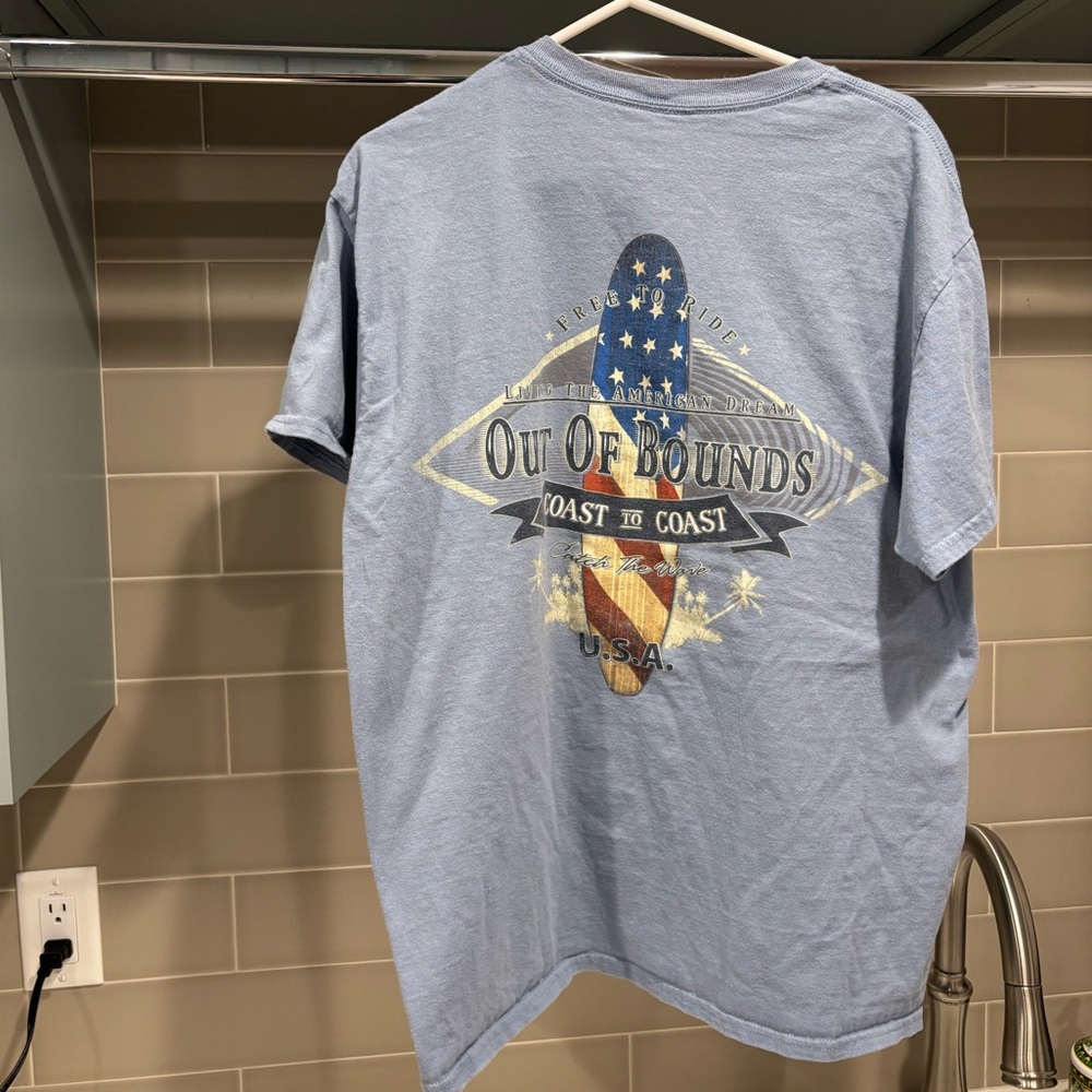 Out of Bounds Coast to Coast USA Tee Size L